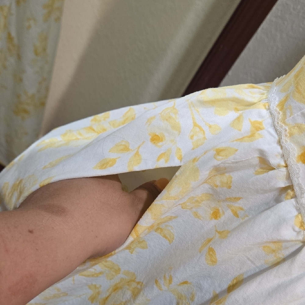 Wayf Yellow and White Floral Midi Dress - Picture 4 of 5